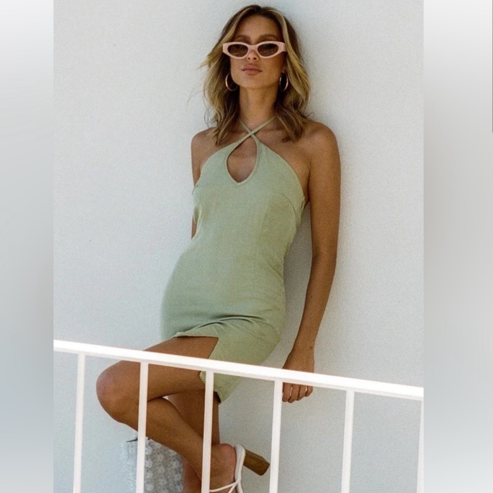 CINDY MINI DRESS SAGE